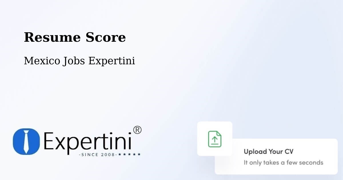 Resume Score & Job Description Match Tool – Tunkas - Mexico Jobs Expertini